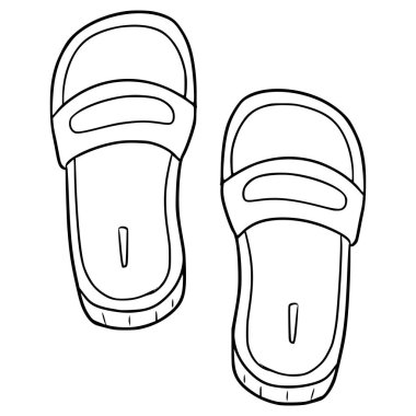 terlik çizimi el çizimi vektör çizimi