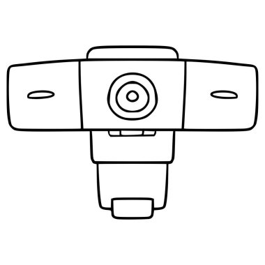 webcam illüstrasyon el çizimi ana hat vektörü
