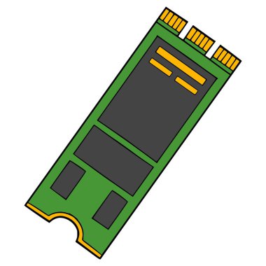 SSD illüstrasyon el çizimi izole vektör
