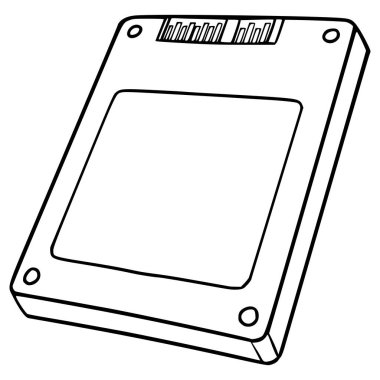 SSD illüstrasyon el çizimi ana hat vektörü