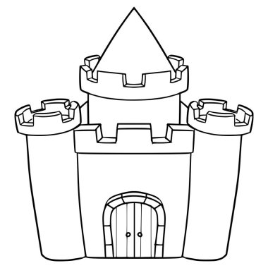 kale illüstrasyon el çizimi ana hat vektörü