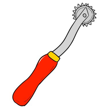 İzleme tekerleği çizimi el izole vektörü