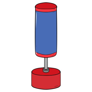 Yumruk torbası çizimi elle izole edilmiş vektör