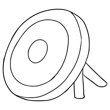 hedef çizim el çizimi ana hat vektörünü hedefle