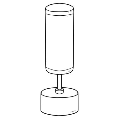 Yumruk torbası çizimi el çizimi taslak vektörü