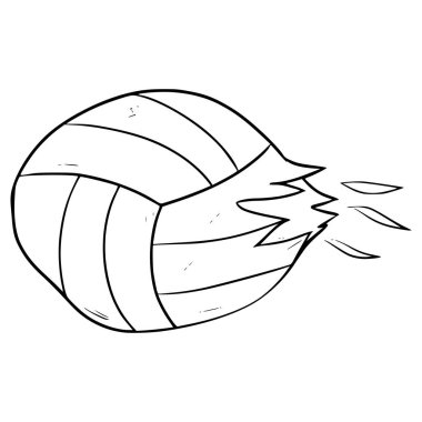 patlama topu illüstrasyon el çizimi ana hat vektörü