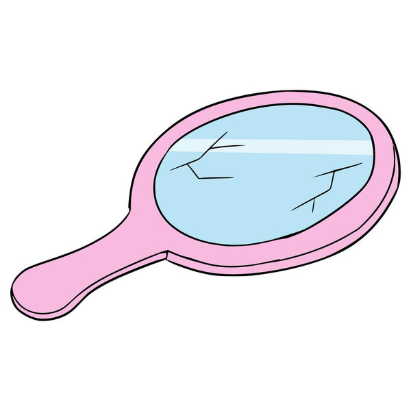 broken mirror illustration hand drawn isolated vector