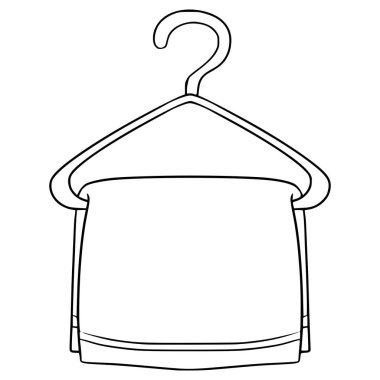 Havlu illüstrasyon el çizimi ana hat vektörü