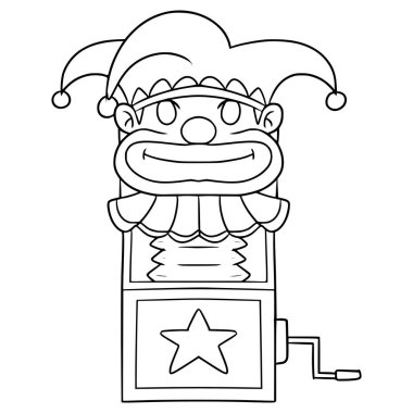 kutu illüstrasyon el çizim ana hatları vektörü