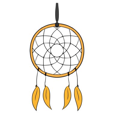 rüya avcısı illüstrasyon el çizimi izole vektör