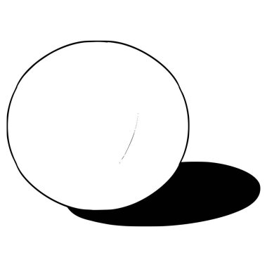 kauçuk top illüstrasyon el çizimi ana hat vektörü