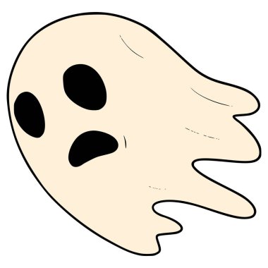 Hayalet çizimi el izole vektörü