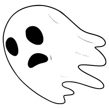 hayalet illüstrasyon el çizimi ana hat vektörü