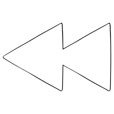 geri simge illüstrasyon el çizim ana çizim vektörü