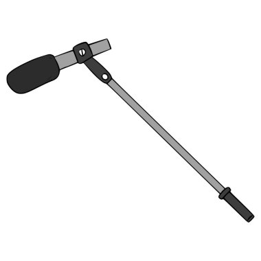 boom mic illüstrasyon elle izole edilmiş vektör