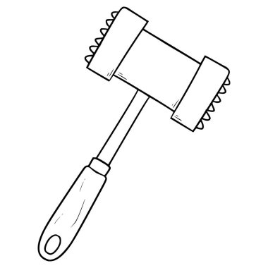 Et yumuşatıcı el çizimi taslak çizim vektörü