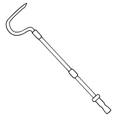 yılan kancası çizimi el çizimi ana hat vektörü