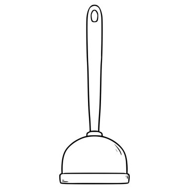 piston çizimi el çizimi ana hat vektörü