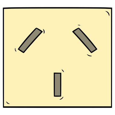 elektriksel çıkış tipi I illüstrasyon el çizimi izole vektör