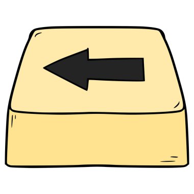 ok tuşu sol düğme illüstrasyon el izole vektörü