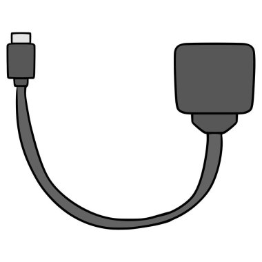 USB: go illüstrasyon el çizimi izole vektör