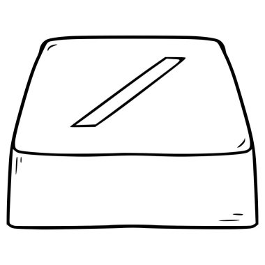 ileri / düğme illüstrasyon el çizimi ana hat vektörü