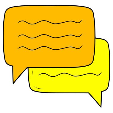 sohbet simgesi çizimi elle izole edilmiş vektör