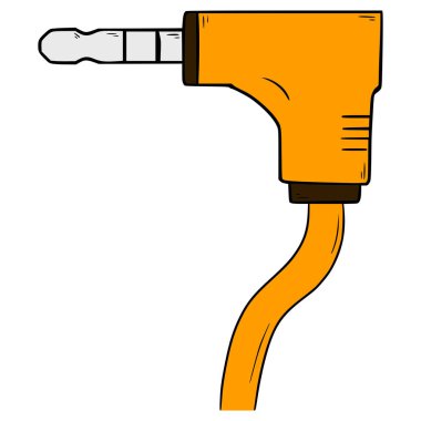 turuncu ses grafiği el çizimi izole vektör