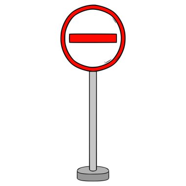 Giriş işareti çizimi yok, el izole edilmiş vektör çizimi yok