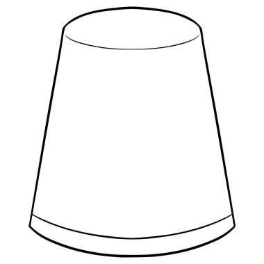 Plastik bardak çizimi el çizimi ana hat vektörü