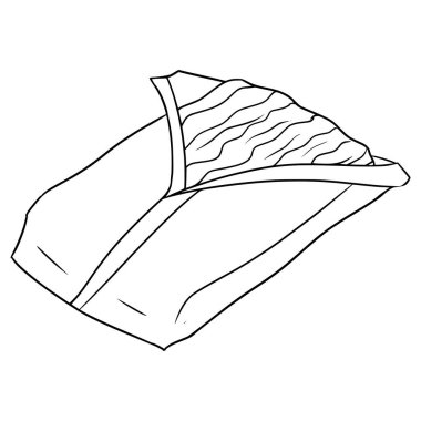 Hazır şehriye çizimi el çizimi ana hat vektörü