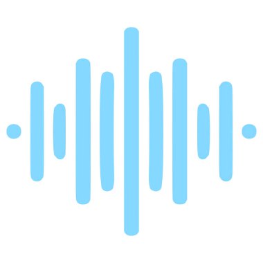 ses dalgası çizimi el izole vektörü