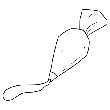 boru torbası illüstrasyon el çizimi ana hat vektörü