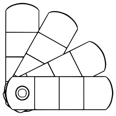 kumaş örnekleri resim el çizimi ana hatlı vektör