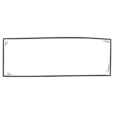 Karalama dikdörtgeni çizim el çizimi ana hat vektörü