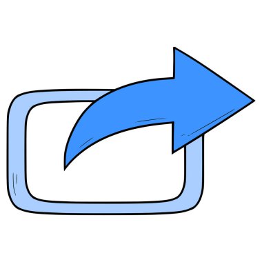 Paylaşımlı simge illüstrasyonu elle izole edilmiş vektör