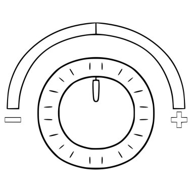 düğme hacmi illüstrasyon el çizimi ana hat vektörü