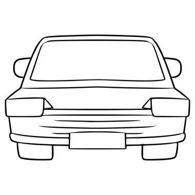 araba çizimi el çizimi taslak vektörü