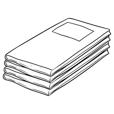 Kitap yığınları el çizimi taslak vektörü