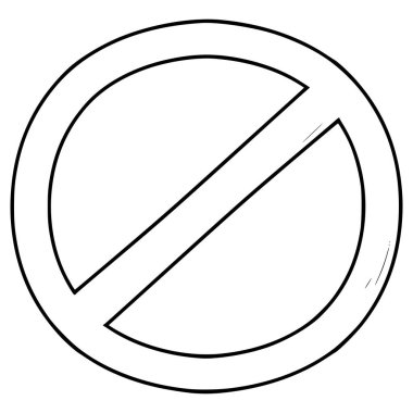 Kısıtlı daire çizimi el çizimi ana hat vektörü