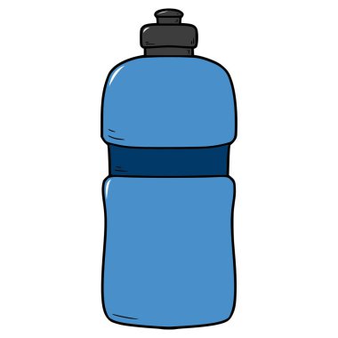 şişe su çizimi elle izole edilmiş vektör