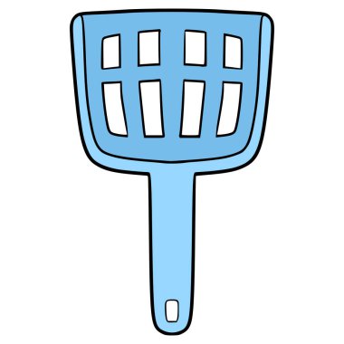 Çöp kepçesi çizimi elle izole edilmiş vektör