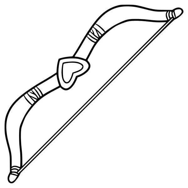 cupid bow illustration hand drawn outline vector