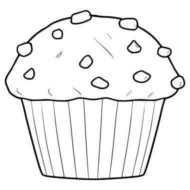 Kek çizimi el çizimi ana hat vektörü