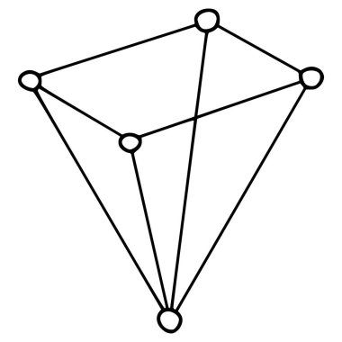 Ters çevrilmiş piramit çizim el çizimi ana hatlı vektör