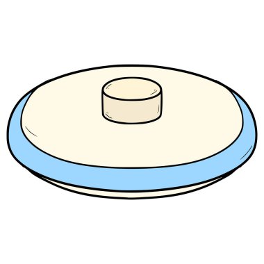 Kap kapakları el çizimi izole vektör