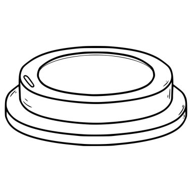 Bardak kapakları el çizimi taslak vektörü