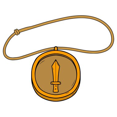 fantezi gerdanlık saldırısı durum çizimi elle izole edilmiş vektör