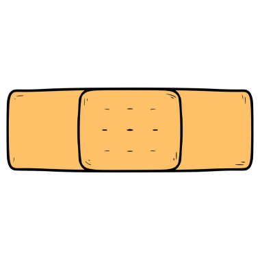 yara bandı çizimi el izole vektörü