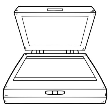 tarayıcı illüstrasyon el çizimi ana hat vektörü